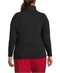 Lands' End Plus Thermacheck 100 Fleece Quarter Zip Pullover Top