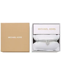 Michael Kors Brass Heart Two-Sided Charm Bangle Bracelet
