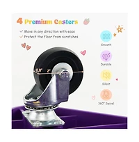 4-Pack Kids Sitting Scooter Board with Handles and Rolling Casters