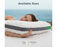 Cariloha Universal & Adjustable Flex Pillow | White | Standard | 32"x20" | Viscose Material | Naturally breathable, Hypoallergenic, & Moisture wicking
