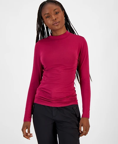 Aveto Juniors' Mock-Neck Long-Sleeve Top