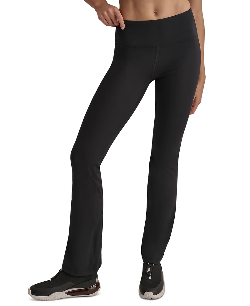 Dkny Women's Balance Compression High-Waist Flared Leggings