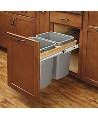 Rev-a-Shelf Pull Out Top Mount Trash Can w/ Soft-Close, 35 Qt, 4WCTM-18BBSCDM2