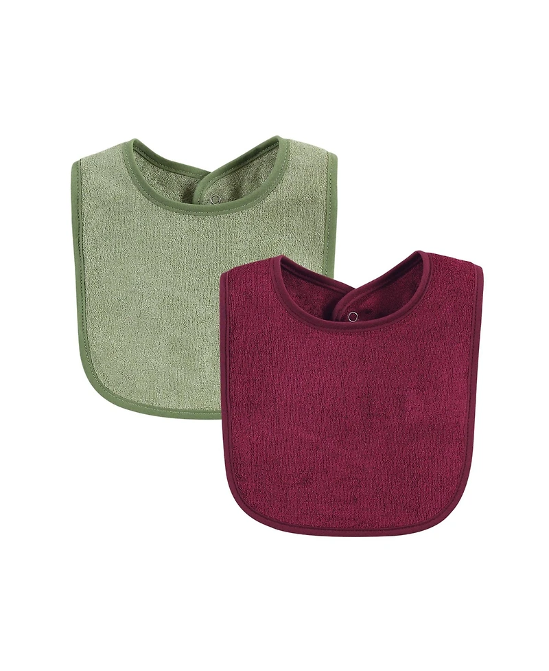 Hudson Baby Infant Girls Rayon from Bamboo Bib with Waterproof Lining 10pk, Pink One Size