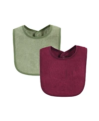 Hudson Baby Infant Girls Rayon from Bamboo Bib with Waterproof Lining 10pk, Pink One Size