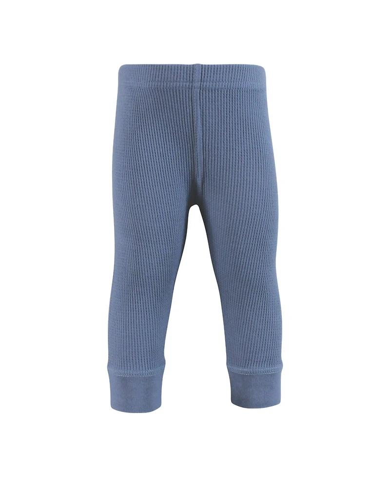 Hudson Baby Boys Thermal Tapered Ankle Pants 4pk, Football, 0-3 Months