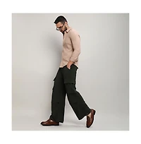 Men's Beige Self-Design Intertwine Shirt