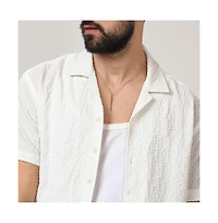 Men's Chalk White Micro Creased Shirt