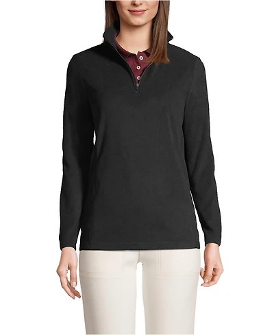 Lands' End Women's Thermacheck 100 Fleece Quarter Zip Pullover Top