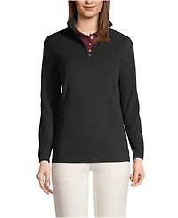 Lands' End Women's Thermacheck 100 Fleece Quarter Zip Pullover Top