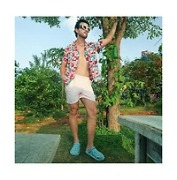 Men's Scarlet Red Rose Foliage Shirt