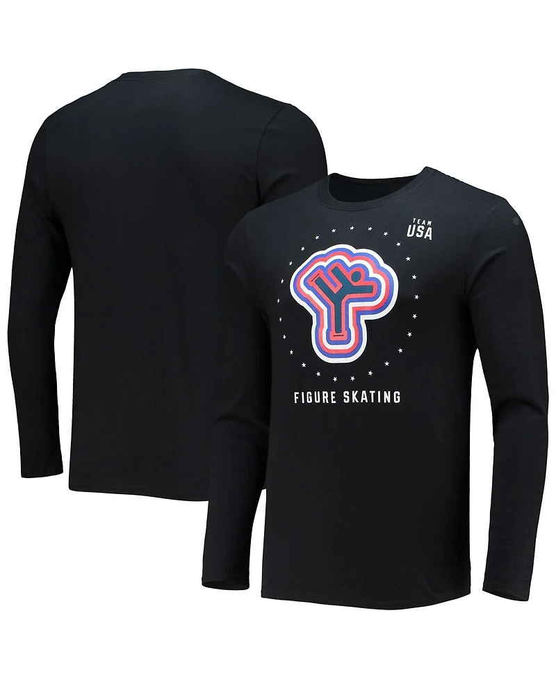 Fanatics Men's Black Team Usa Figure Skating Long Sleeve T-Shirt