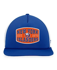 Fanatics Men's Royal/White New York Islanders Foam Front Patch Trucker Snapback Hat