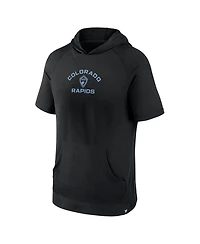 Fanatics Men's Black Colorado Rapids Match Raglan Short Sleeve Pullover Hoodie
