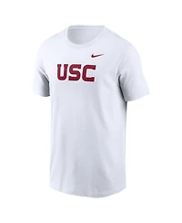 Nike Men's White Usc Trojans Primetime Evergreen Wordmark T-Shirt