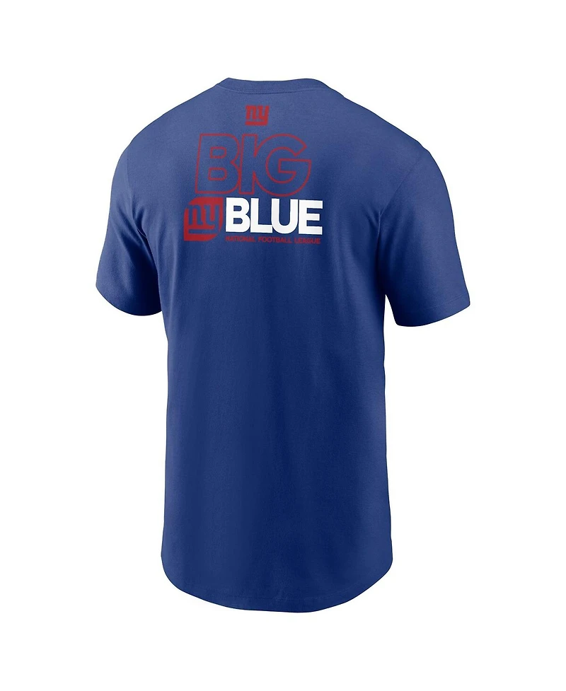 Nike Men's Royal New York Giants Outline T-Shirt