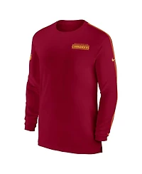 Nike Men's Burgundy Washington Commanders Sideline Coach Uv Performance Long Sleeve T-Shirt
