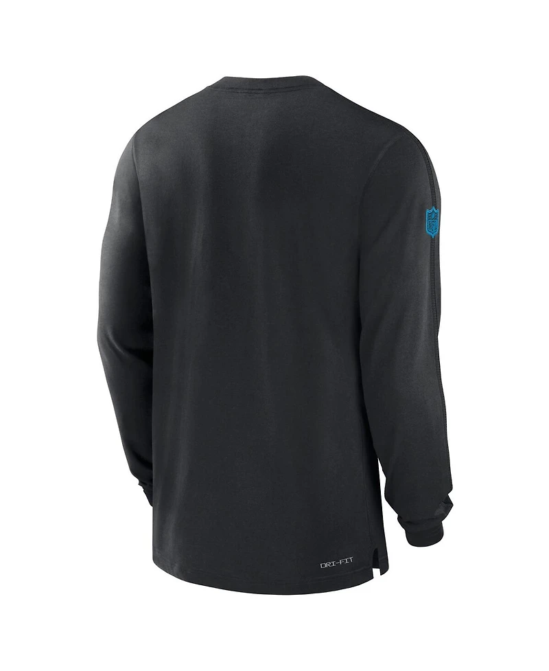 Nike Men's Black Carolina Panthers Sideline Player Performance Long Sleeve T-Shirt
