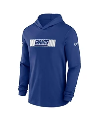 Nike Men's Royal New York Giants Sideline Hoodie Performance Long Sleeve T-Shirt