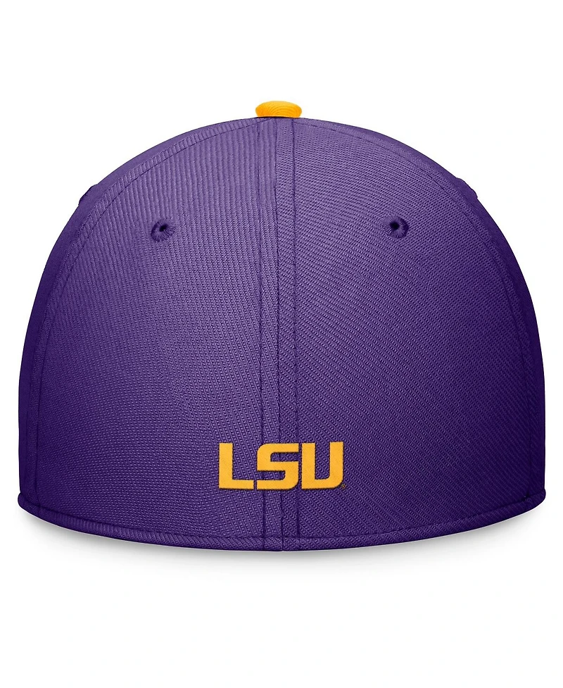Nike Men's Purple Lsu Tigers Primetime Rise Swoosh Flex Hat