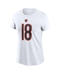 Nike Women's Caleb Williams White Chicago Bears 2024 Nfl Draft First Round Pick Fuse Name Number T-Shirt