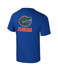 Colosseum Men's Royal Florida Gators Logo Lockup 2-Hit Active Blend T-Shirt