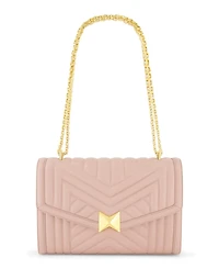 Gold Plated Hardware Quilted Napa Leather Handbag