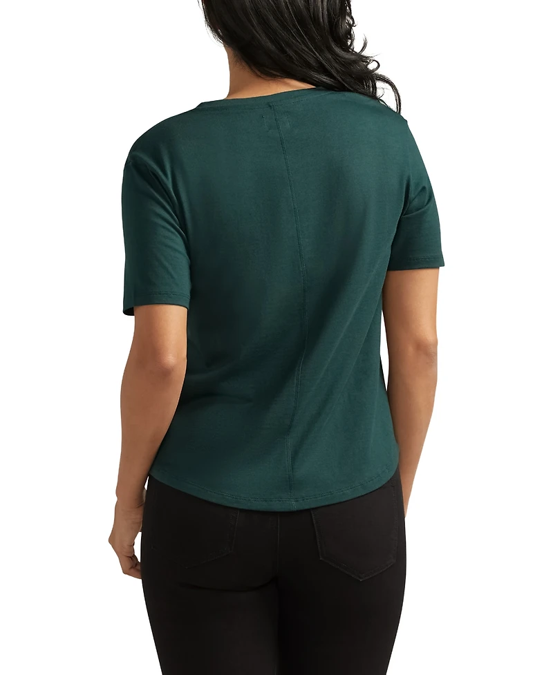 Jag Women's Drapey Luxe V-Neck Tee