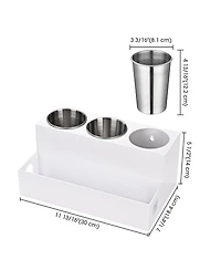 Byootique Bathroom Hair Tool Organizer Acrylic Blow Dryer Holder Storage Stand