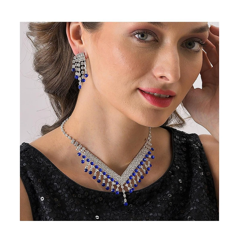 Sohi Women's Crystal Jewellery Set