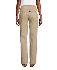Lands' End Petite High Rise Chino Utility Straight Leg Pants
