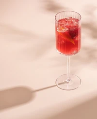 JoyJolt Elle Fluted Cylinder White Wine Glasses, Set of 2