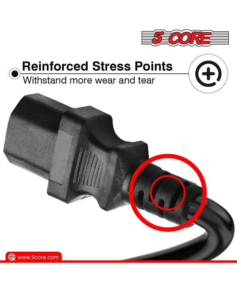 5 Core 2 Prong Extension Cord 6 Feet Durable Two Prong Extension Cable Us Ac 2 Prong Extension Cord Outdoor Heavy Duty Plug Extender -Pp 1001