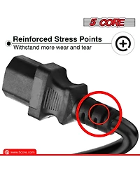 5 Core 2 Prong Extension Cord 6 Feet Durable Two Prong Extension Cable Us Ac 2 Prong Extension Cord Outdoor Heavy Duty Plug Extender -Pp 1001