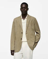 Mango Men's Slim-Fit Linen-Blend Blazer