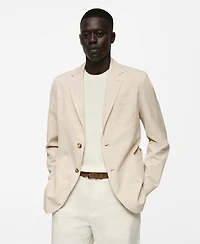 Mango Men's Slim-Fit Linen-Blend Blazer