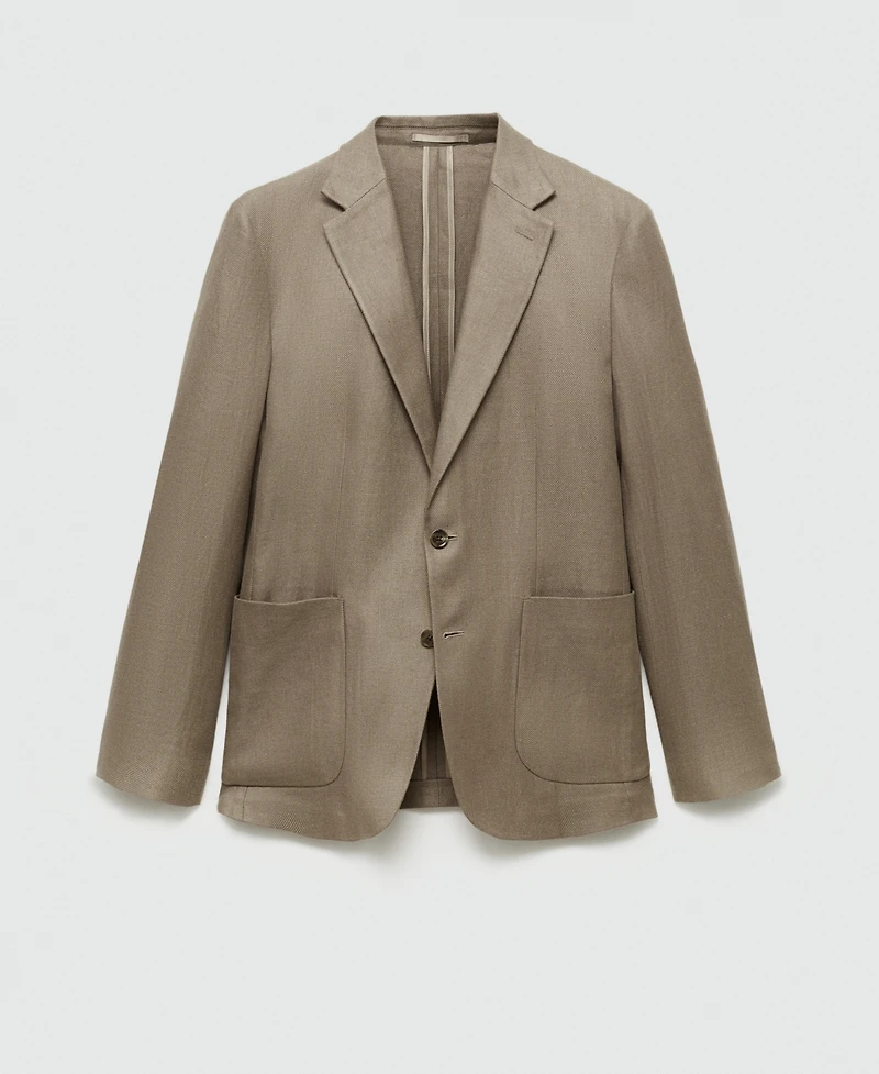 Mango Men's Slim-Fit Linen Suit Blazer