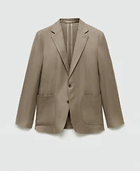 Mango Men's Slim-Fit Linen Suit Blazer