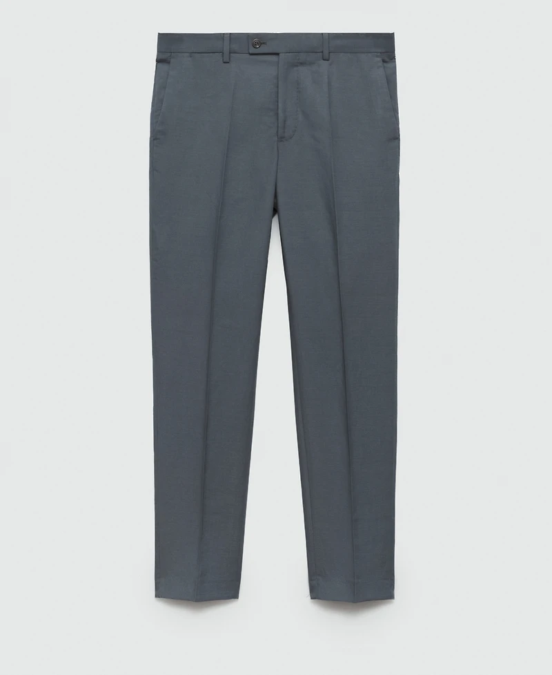 Mango Men's Pleats Detail Suit Pants