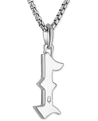 Bulova Marc Anthony Men's Black Diamond Number 1 Pendant Necklace (1/4 ct. t.w.) in Silver-Tone Stainless Steel, 24" + 2" extender, BVP1066-wsaa