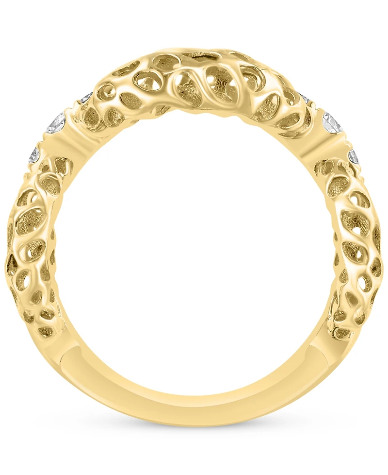 Effy Diamond Openwork Knot Statement Ring (1/5 ct. t.w.) in 14k Gold