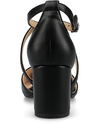 Journee Women's Foster Tru Comfort Foam Almond Toe Block Heel Pumps