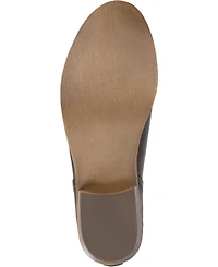 Journee Collection Women's Rimi Notched Ankle Stacked Heel Booties