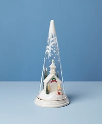 Lenox Merry & Magic Lit Glass Scene Church