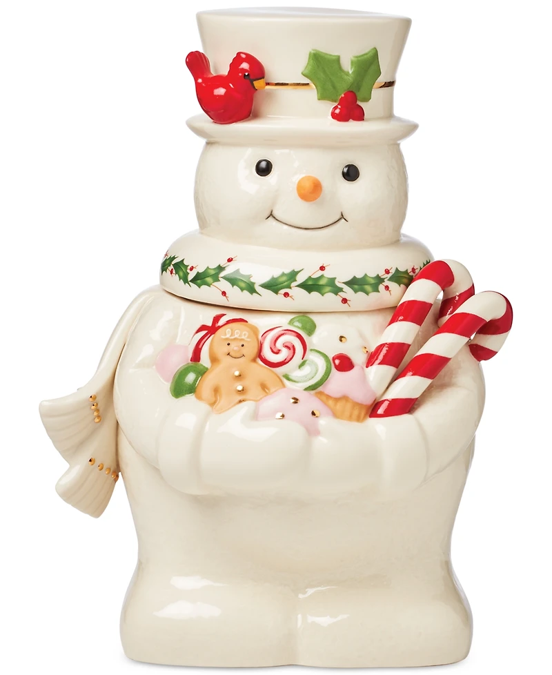 Lenox Happy Hollydays Snowman Cookie Jar