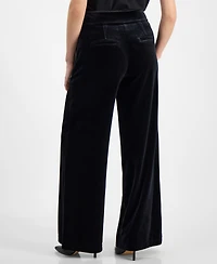 I.n.c. International Concepts Petite Velvet High-Rise Wide-Leg Pants, Created for Macy's