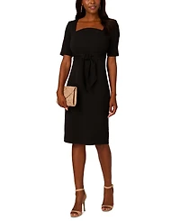 Adrianna Papell Women's Tie-Waist Short-Sleeve Sheath Dress
