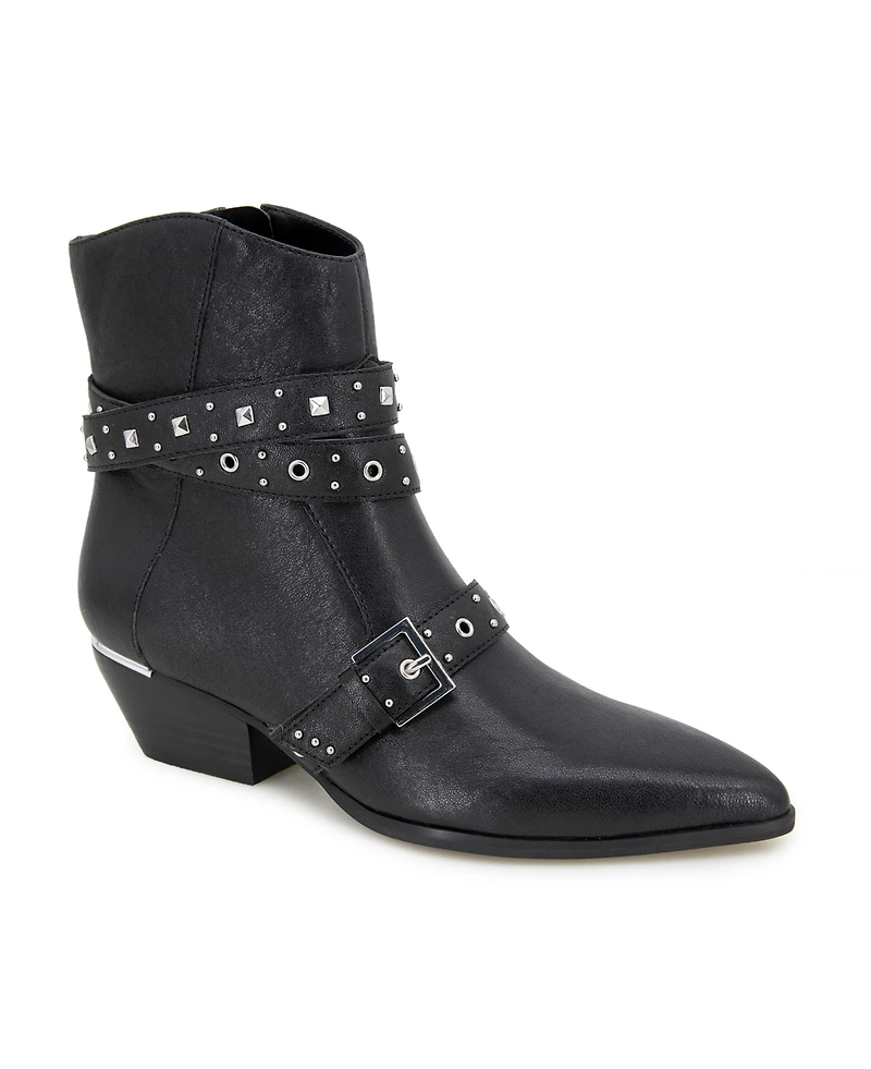 Kenneth Cole New York Cheyenne Stud Ankle Booties