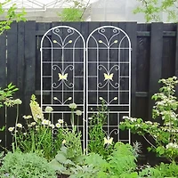 Streamdale 2 Pack 86.7" Rustproof Metal Garden Trellis for Climbing Plants
