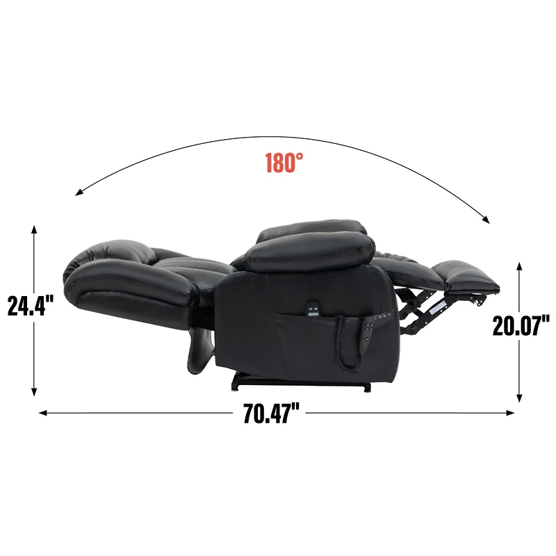 Electric Power Lift Recliner with Massage & Heat